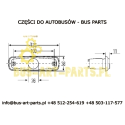 LAMPA OBRYSOWA POMARAŃCZOWA BOVA NEOPLAN SCANIA IRIZAR IVECO