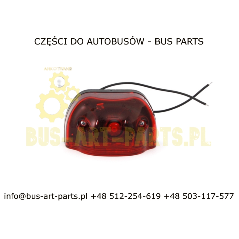 LAMPA PODŚWIETLENIA TABLICY LED CZERWONA UNIWERSALNA
