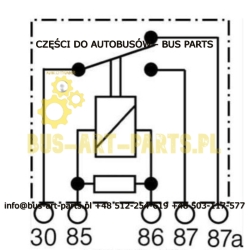 PRZEKAŹNIK 24V 50A ( PRZEŁĄCZAJĄCY ) MERCEDES O350 TOURISMO SETRA