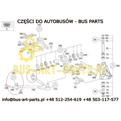 TULEJA WAHACZA ZF RL75 PRZÓD DOLNY