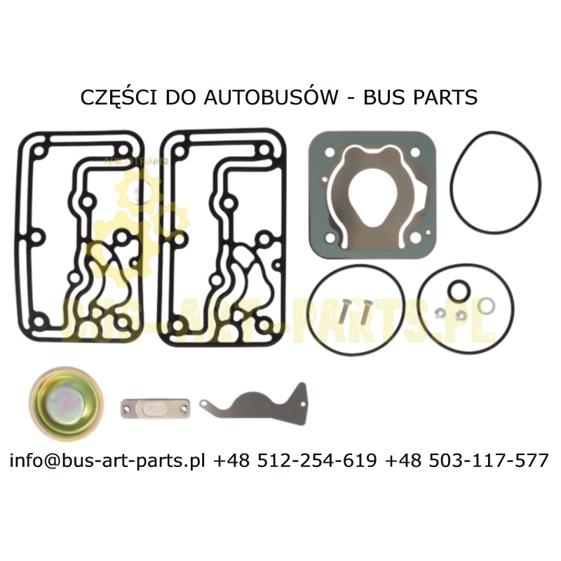 ZESTAW NAPRAWCZY USZCZELEK I ZAWORÓW GŁOWICY KOMPRESORA POWIETRZA SETRA S3.. EURO3 S4.. EURO 3 4 MERCEDES TOURISMO TRAVEGO