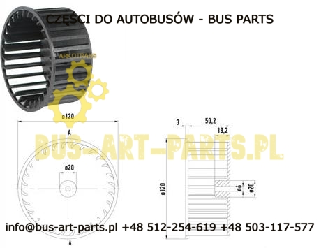 TURBINKA SILNIKA DMUCHAWY Q-6/Q-120