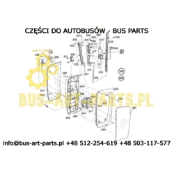 LUSTERKO LEWE SETRA S3..UL NF H MERCEDES INTERGO -99 PRZYKRĘCANE DO SŁUPKA