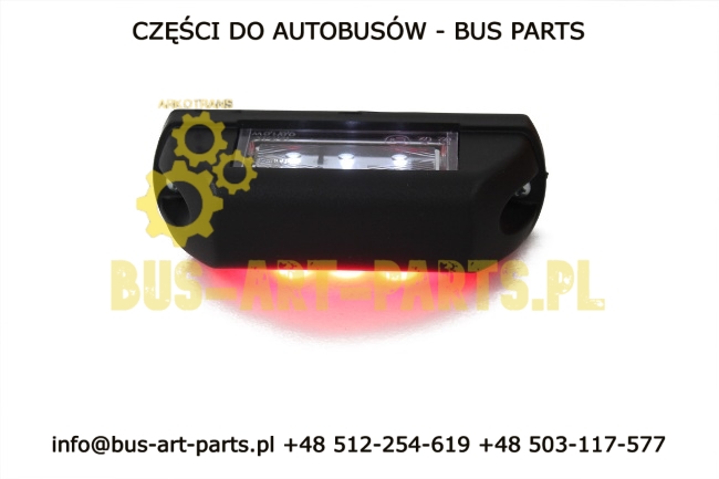 LAMPA OBRYSOWA BIAŁO CZERWONA 24V LED DIODOWA BOVA SETRA MERCEDES