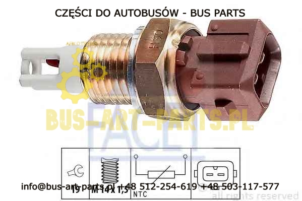 CZUJNIK TEMPERATURY DOŁADOWANIA NEOPLAN TRANSLINER EURO1 EURO2 W KOLEKTORZE SSĄCYM