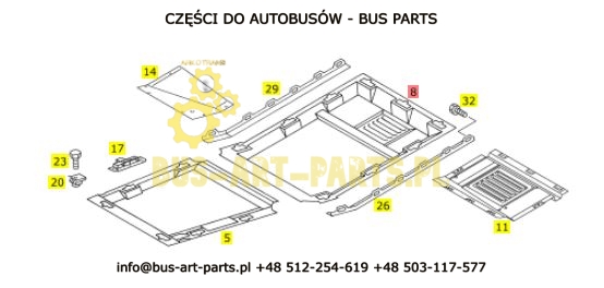 OSŁONA SILNIKA DOLNA POKRYWA MERCEDES O350 O404