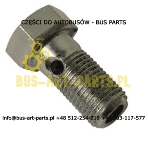 ŚRUBA PRZELOTOWA M10X1.5 DL-25MM Z ŁBEM  SW14 POJEDYŃCZA POD OCZKO PALIWO / WODA