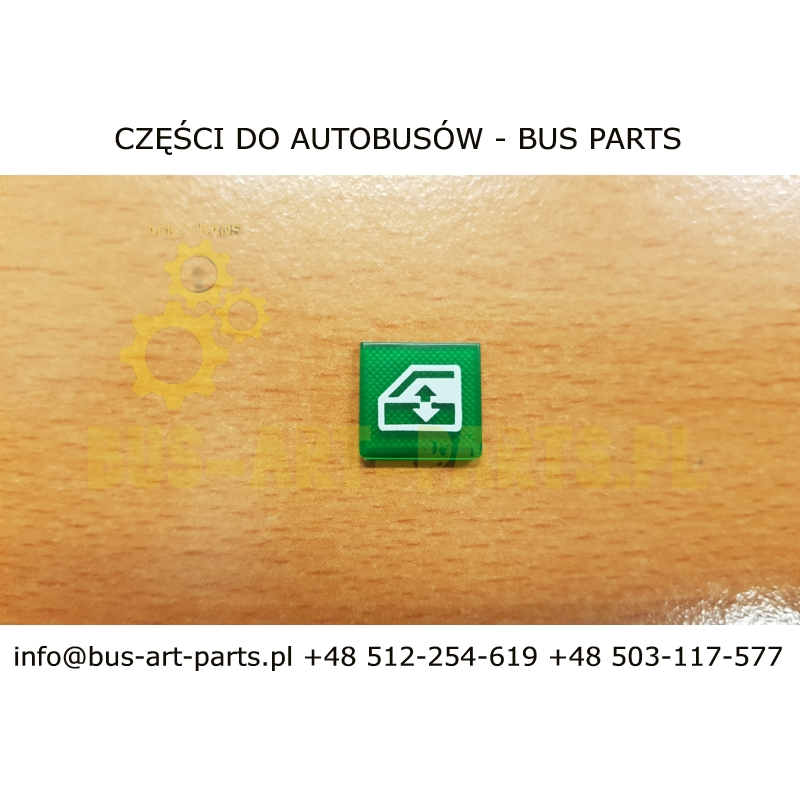 EMBLEMAT PRZYCISKU KLAWISZOWEGO ZIELONY PIKTOGRAM UNIWERSALNY