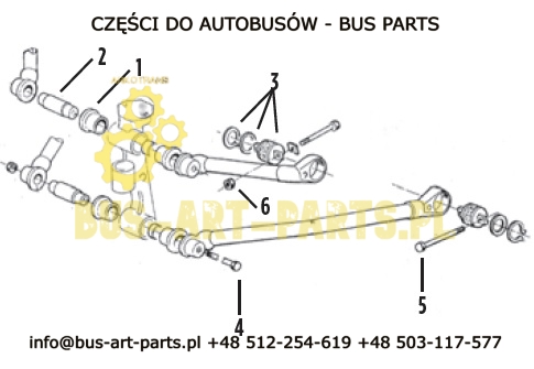 SWORZEŃ WAHACZA VAN HOOL T8.. T815 EOS