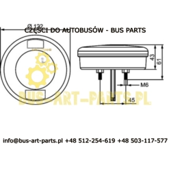 LAMPA TYŁ POZYCJA STOP BOVA 2002- LED Q-120mm 2 FUNKCYJNA