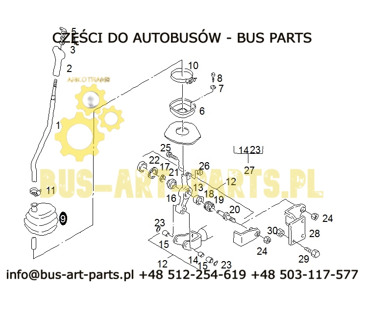 OSŁONA LEWARKA ZMIANY BIEGÓW MAN A01 A03 A13 A72