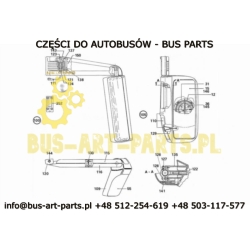 WSPORNIK LUSTERKA PRAWY SETRA S3..UL NF H MERCEDES INTERGO