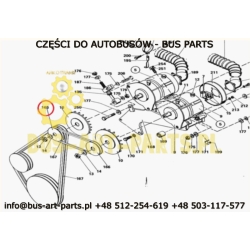 KOŁO PASOWE ALTERNATORA SETRA S315HD HDH S215 EURO 1 DO -95 3-ROWKOWE 3X13AVX FI-117