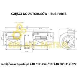 DMUCHAWA SPAL 009B4922 009-B49-22 ZAMIENNIK KORMAS PODSTAWA 325X106 MAX 325X136X116