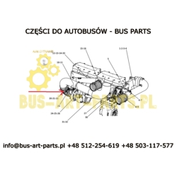 ŁĄCZNIK INTERCOOLERA KOLANKO 100X100 BOVA EURO 3 XE EURO 4 PE OD FILTRA POWIETRZA DO TURBOSPRĘŻARKI