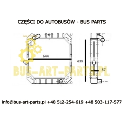 CHŁODNICA MERCEDES O405 O407