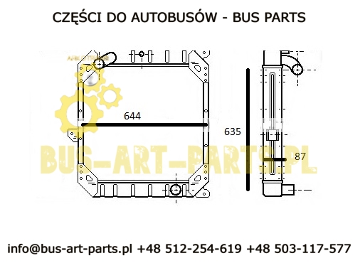 CHŁODNICA MERCEDES O405 O407
