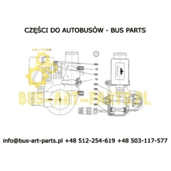 FILTR OGRZEWANIA WODY SETRA - KOMPLETNY Z ZAWOREM BUSJOST SETRA S3..