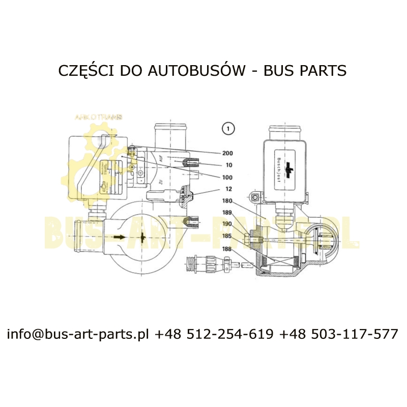 FILTR OGRZEWANIA WODY SETRA - KOMPLETNY Z ZAWOREM BUSJOST SETRA S3..