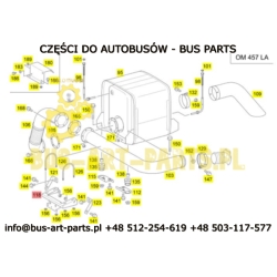 EXHAUST PIPE AND AIR TANK BRACKET SETRA MERCEDES TOURISMO OM457LA OM457HLA !!! WITHOUT THE TANK BRACKET !!!
