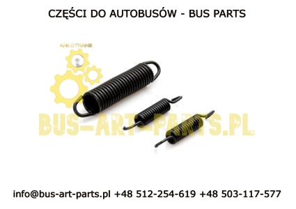 SPRĘŻYNA SZCZĘKI HAMULCOWEJ - ZESTAW SETRA S2.. S3.. NEOPLAN BOVA PEROTT VAN HOLL