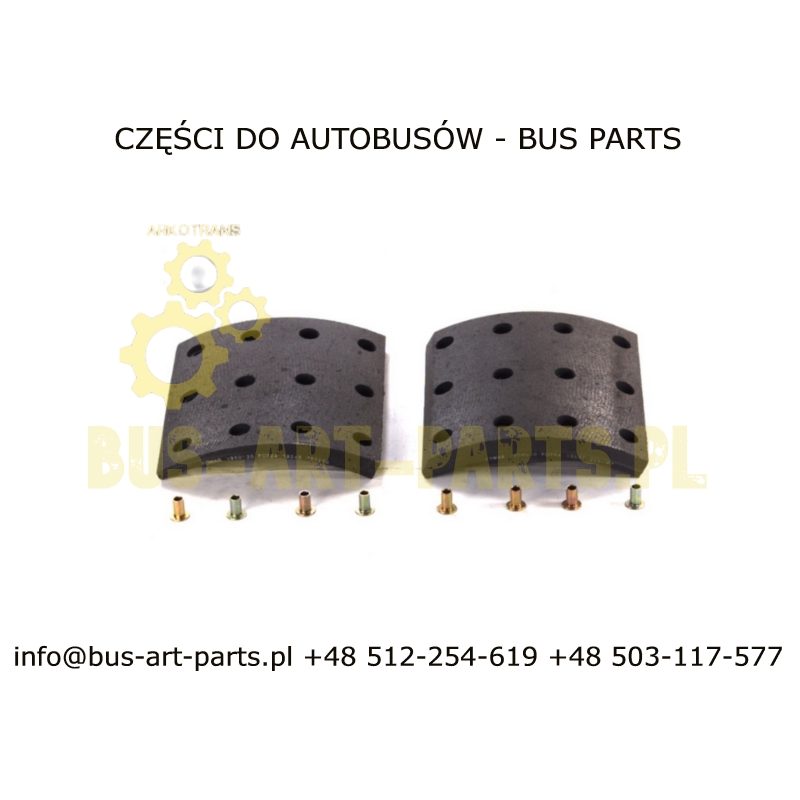 OKŁADZINY HAMULCOWE KOMPLET  SETRA BOVA NEOPLAN EOS 233 SILNIK MAN TYŁ