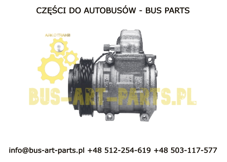 KOMPRESOR KLIMATYZACJI 6PK L/R BOVA 6PK VDL II BOVA MAGIQ EURO 4 5 6 DENSO !!! UWAGA BEZ ZAWORKÓW W GŁOWICY !!!!!!   Z KOŁEM PAS