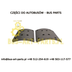 OKŁADZINY HAMULCOWE KOMPLET 410x220 MERCEDES O405 TYŁ MAN A12 TYŁ