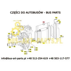 ZESTAW USZCZELEK CHŁODNICY RETRADERA R123 SOR SOLBUS MERCEDES TOURINO