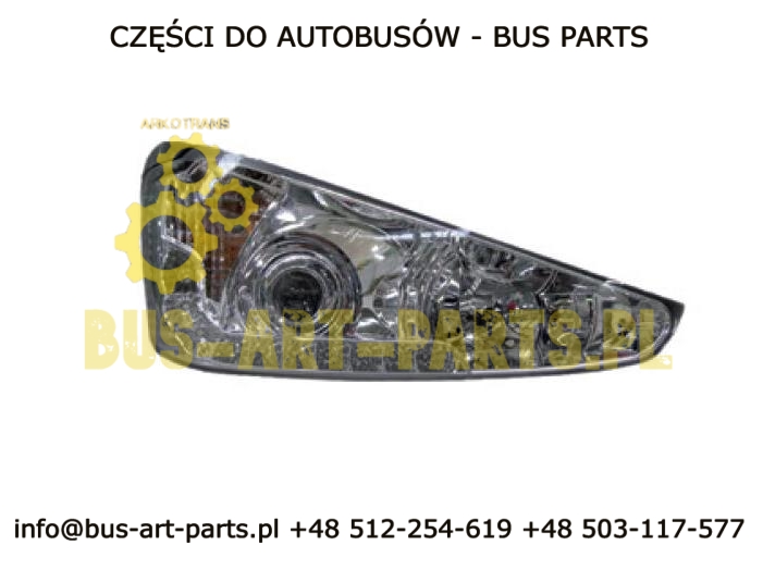 REFLETROR PRZEDNI SCANIA IRIZAR NEW CENTURY i4 i6 PRAWY H7 LED