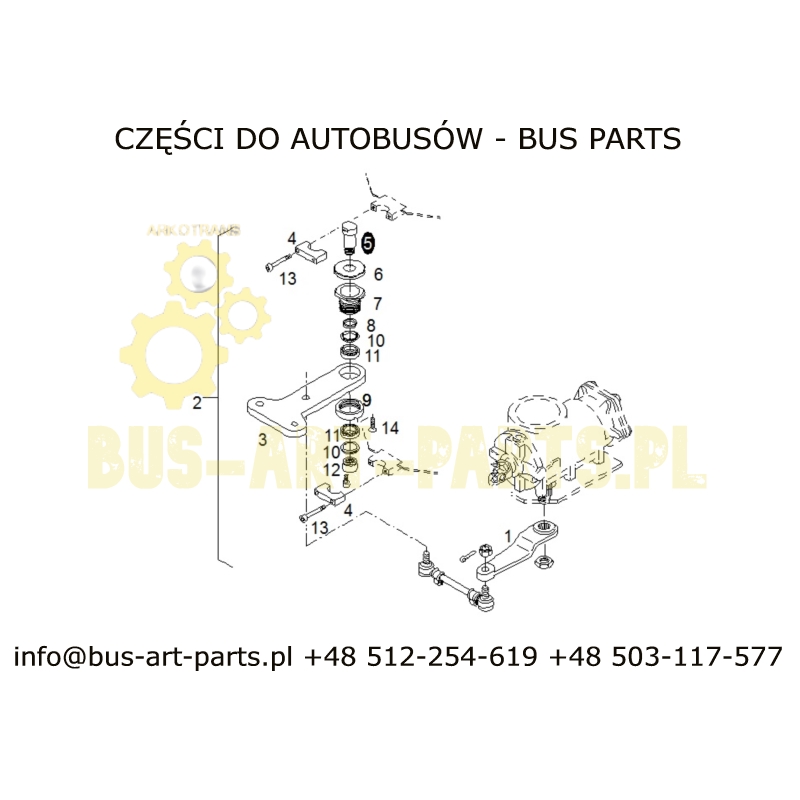 NAKRĘTKA SWORZNIA  WSPORNIKA WĄSA DRĄŻKA KIEROWNICZEGO NEOPLAN N116 N117 N122 N516