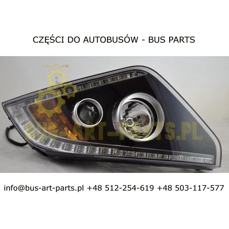 REFLEKTOR PRZEDNI LEWY SCANIA IRIZAR HIGER TOURING H7