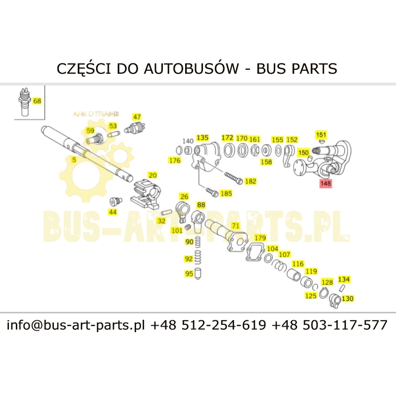 PRZEGUB LEWARKA ZMIANY BIEGÓW MERCEDES O350 E2 E3 PRZY SKRZYNI BIEGÓW 3892601738 A3892601738